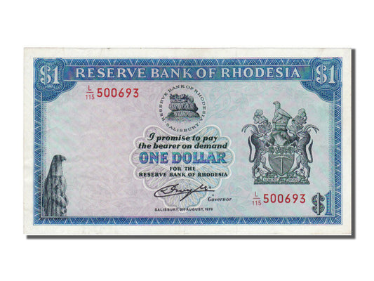 bancnota, 
  
  Rhodesia, 
  
  1 dolar