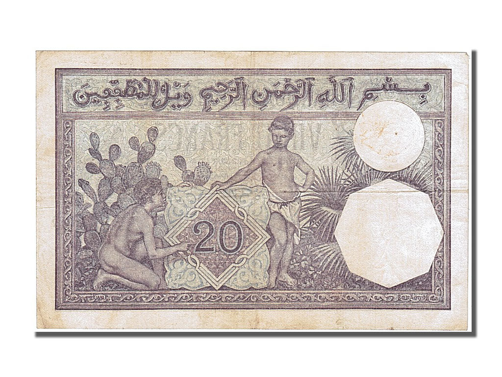 bancnota, 
  
  Algeria, 
  
  20 de franci