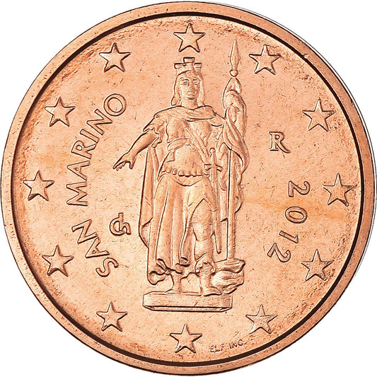 San Marino, 
  
  2 cenți de euro, 
  
  2012