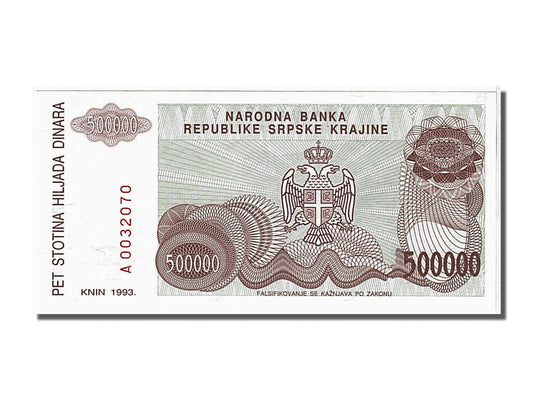 bancnota, 
  
  Croaţia, 
  
  500