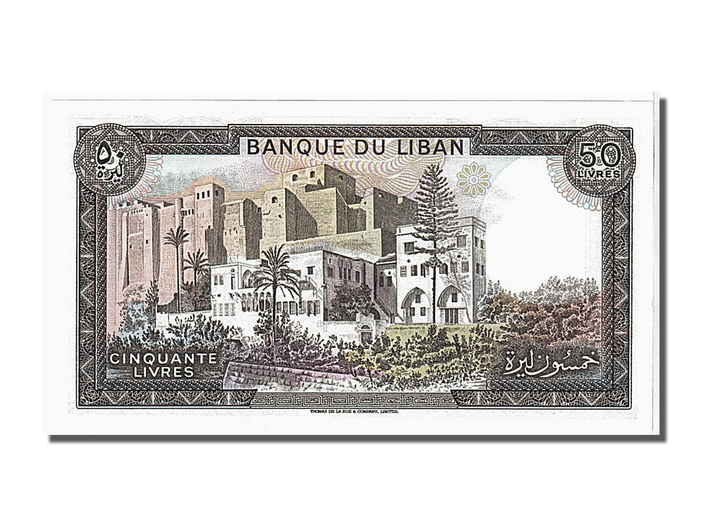 bancnota, 
  
  Liban, 
  
  50 Lire