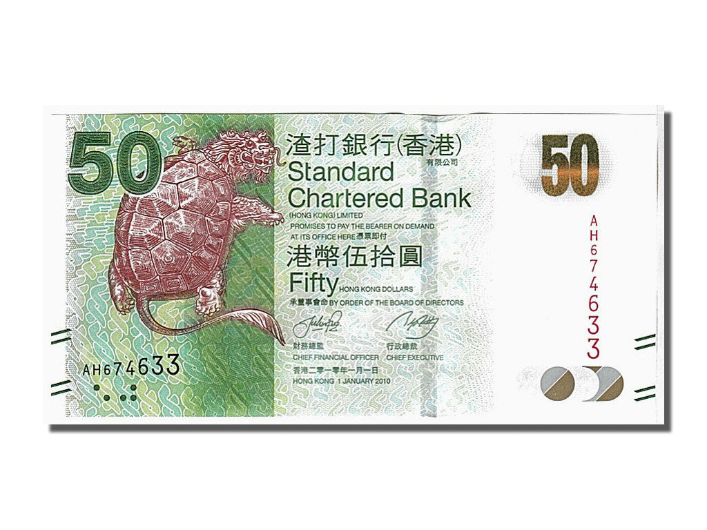 bancnota, 
  
  Hong Kong, 
  
  50 de dolari