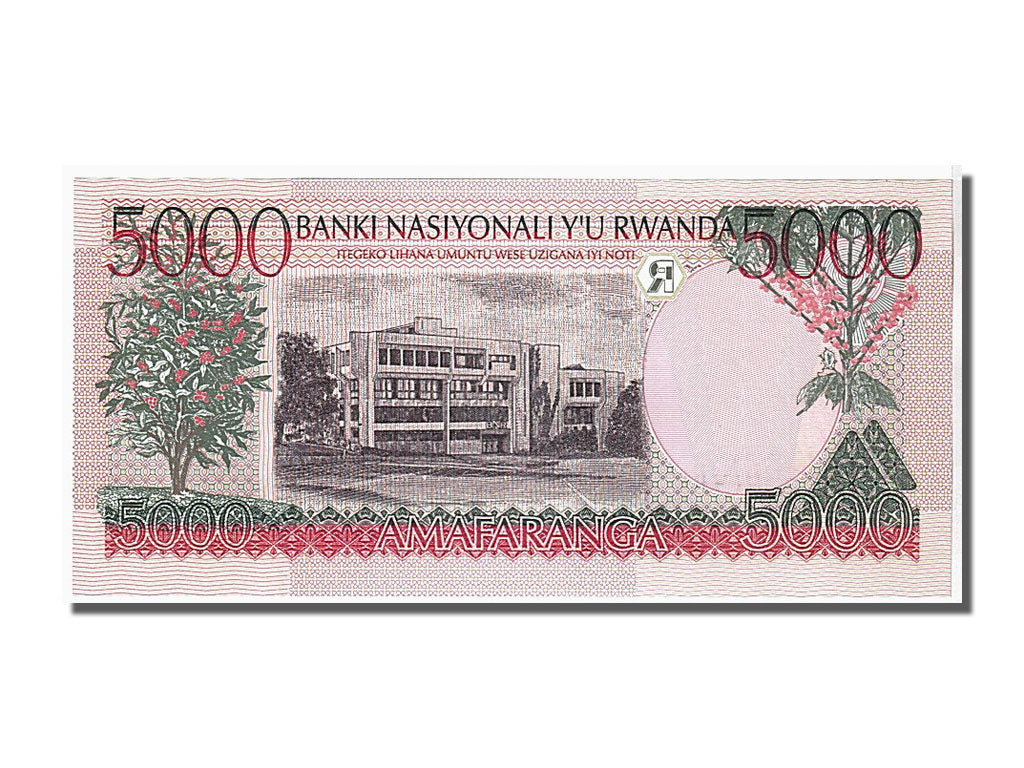 bancnota, 
  
  Rwanda, 
  
  5000 de franci