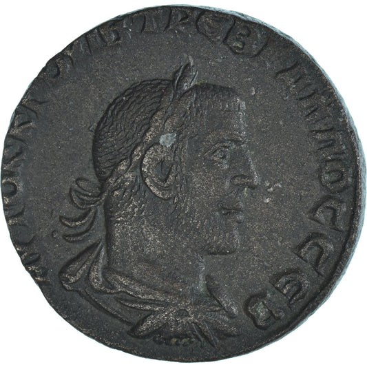 Monedă, 
  
  Trebonianus Gallus, 
  
  Bronz Æ