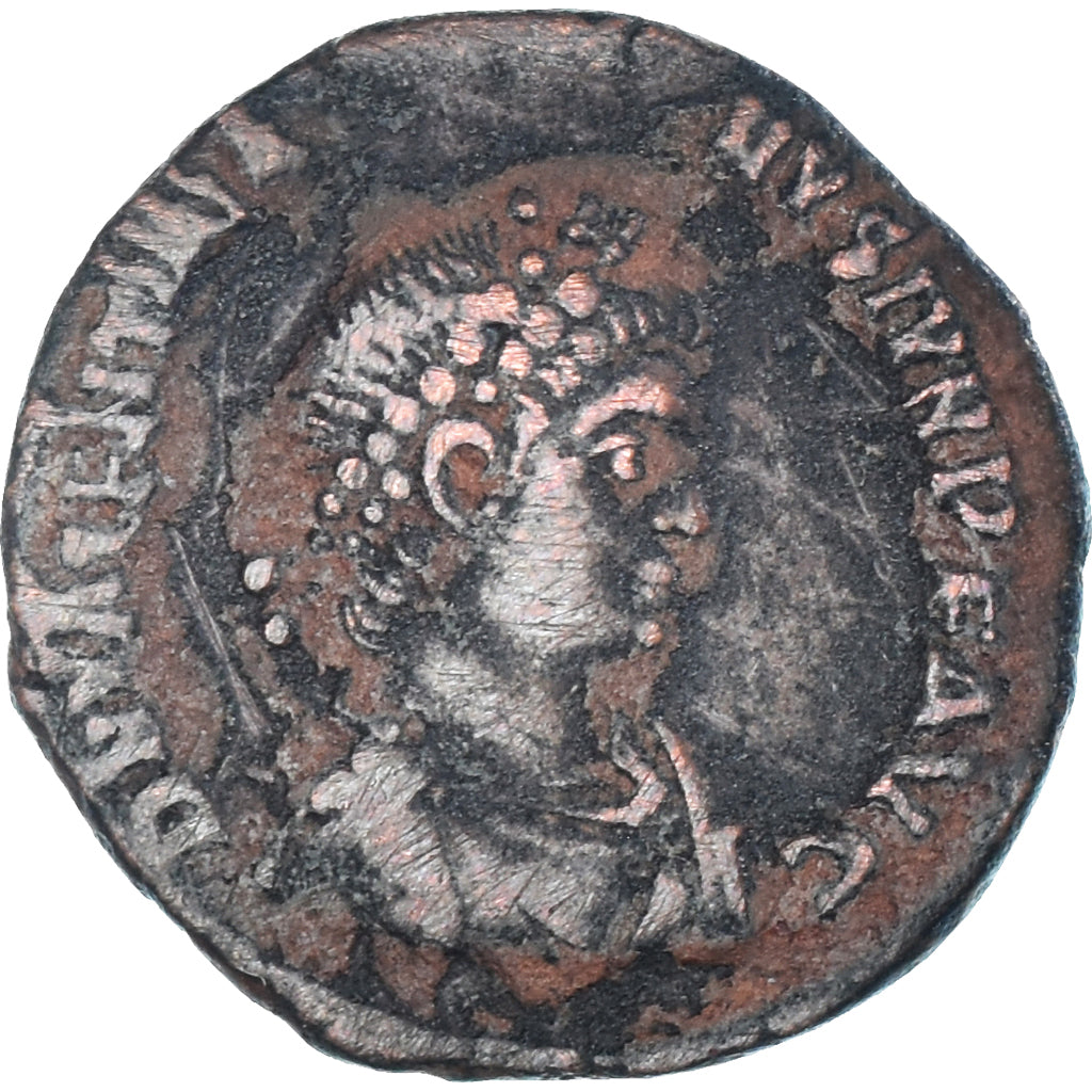 Monedă, 
  
  Valentinian al II-lea, 
  
  Follis