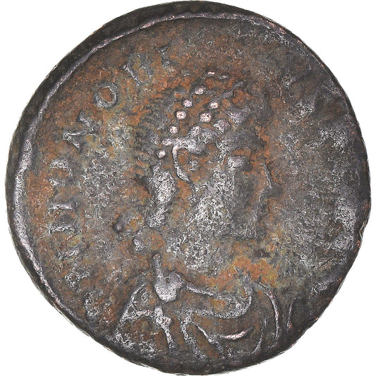 Monedă, 
  
  Honorius, 
  
  Follis