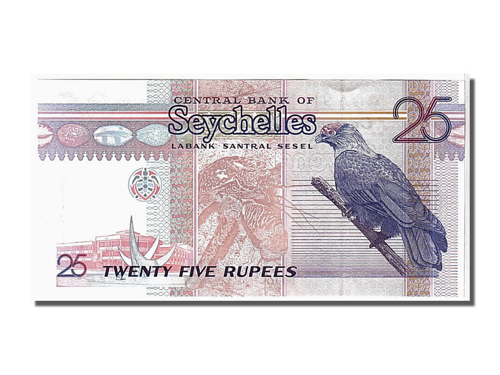 bancnota, 
  
  Seychelles, 
  
  25 de rupii