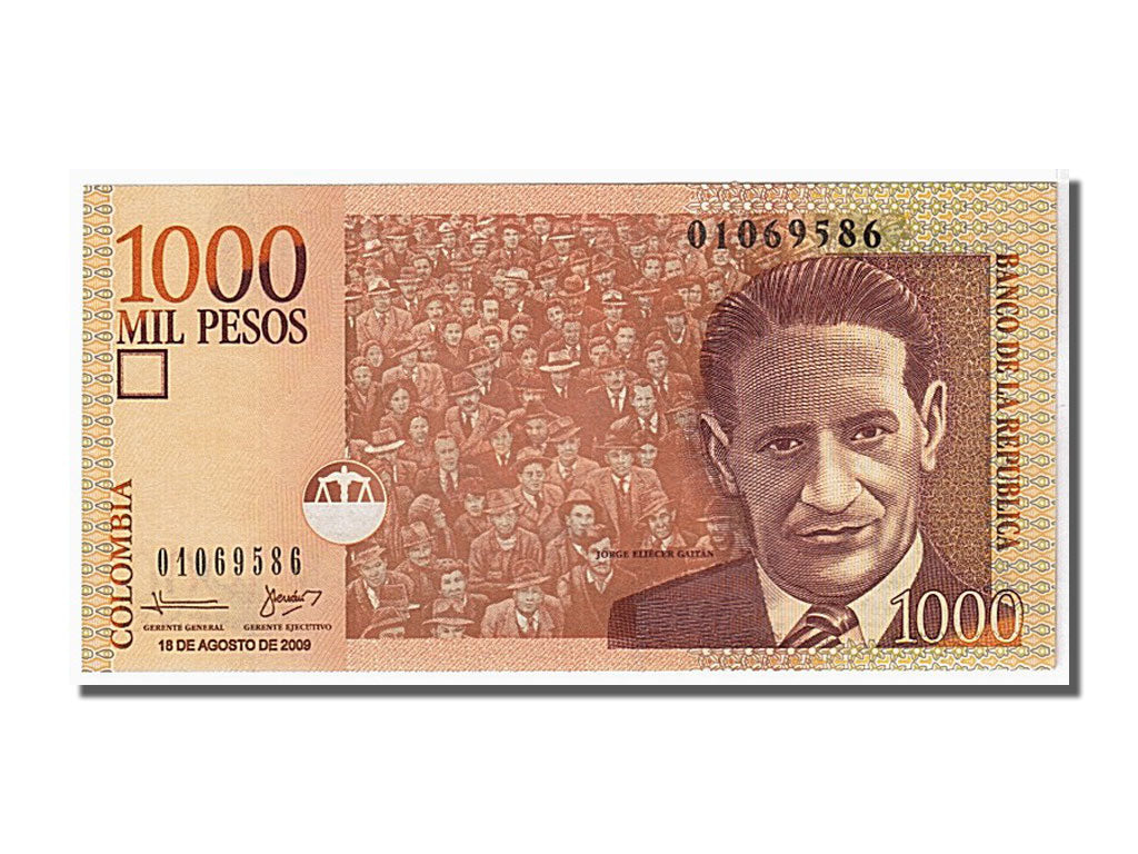 bancnota, 
  
  Columbia, 
  
  1000 de pesos