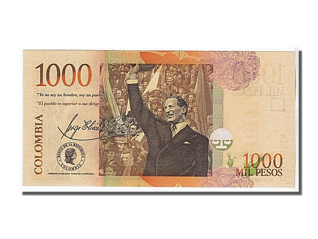 bancnota, 
  
  Columbia, 
  
  1000 de pesos