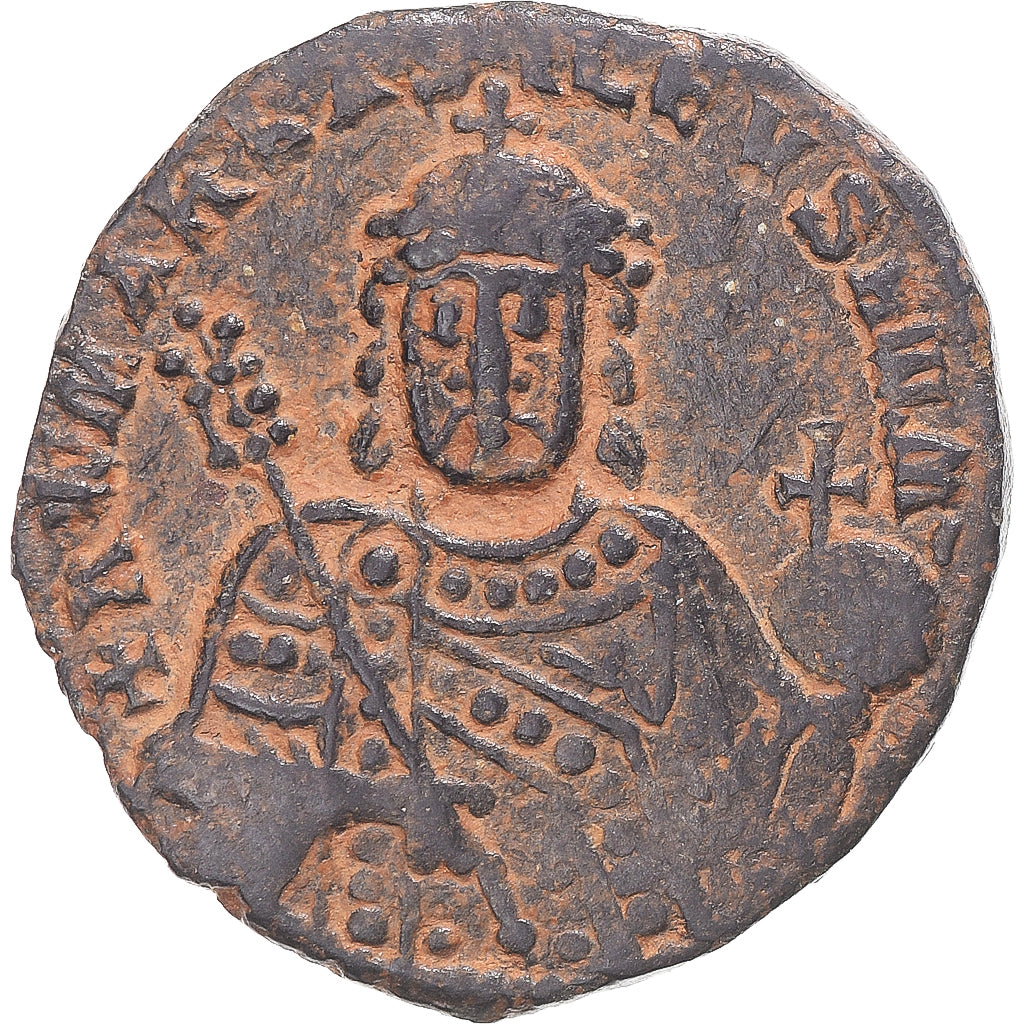 Monedă, 
  
  Constantin al VII-lea cu Roman I, 
  
  Follis