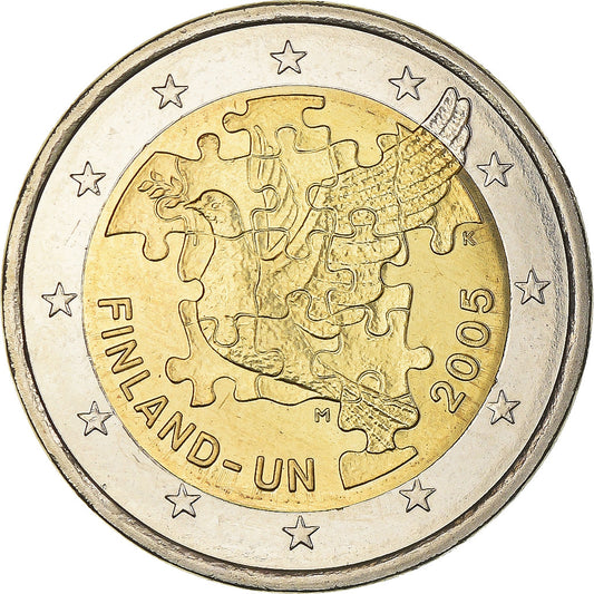 Finlanda, 
  
  2 euro, 
  
  60 de ani