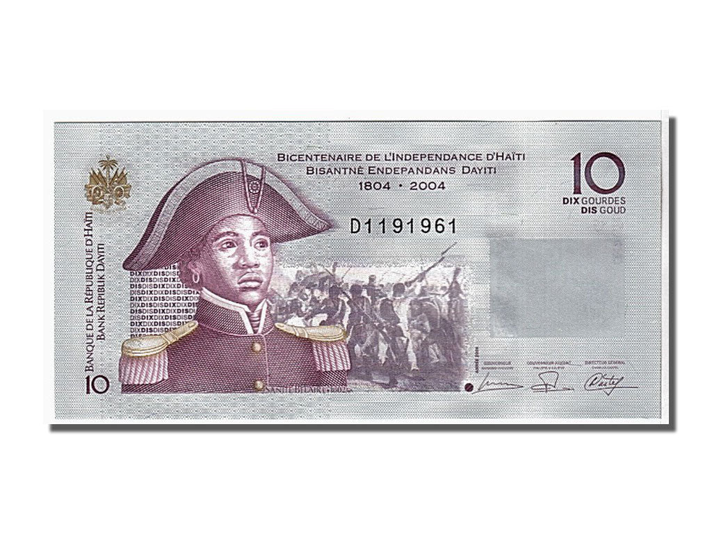 bancnota, 
  
  Haiti, 
  
  10 gourde