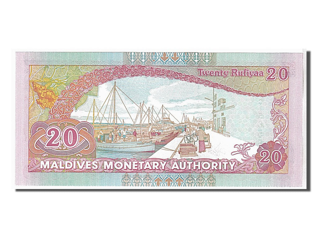 bancnota, 
  
  Maldive, 
  
  20 Rufiyaa