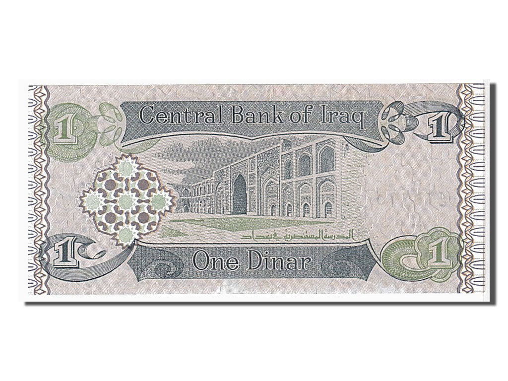 bancnota, 
  
  Irak, 
  
  1 dinar