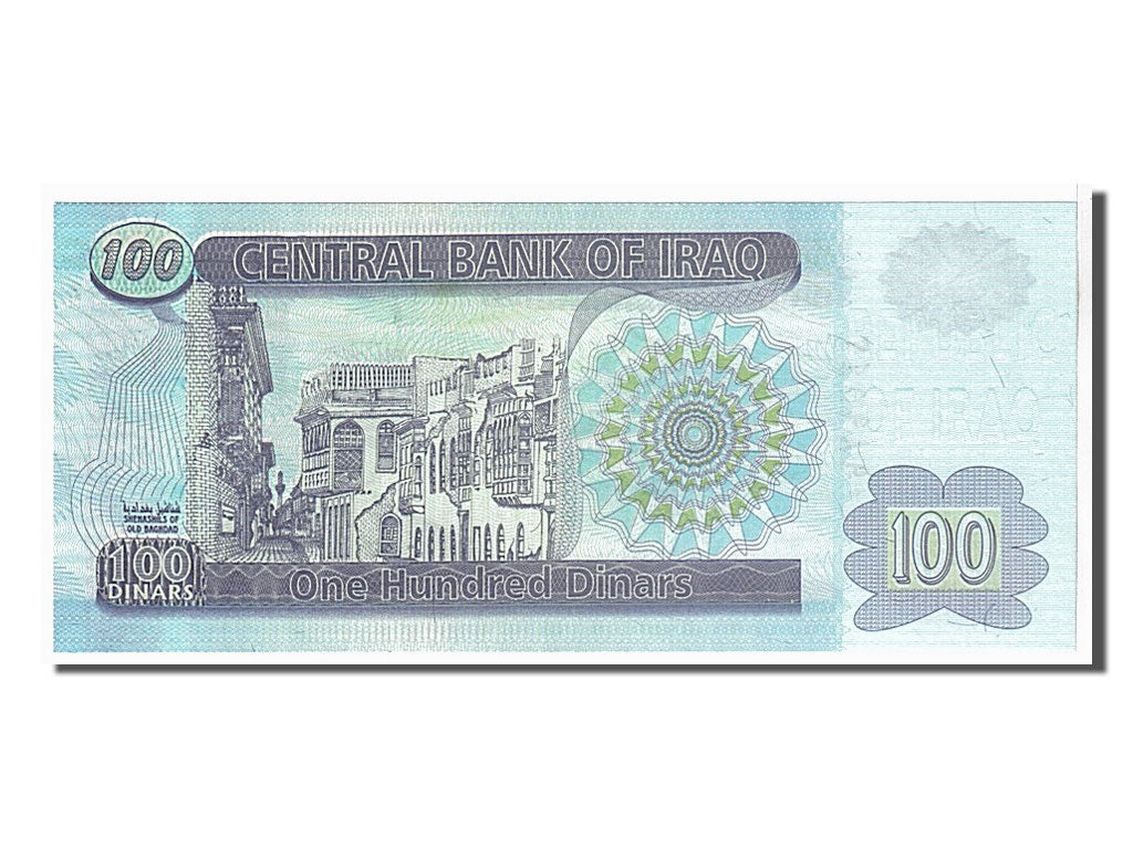 bancnota, 
  
  Irak, 
  
  100 de dinari