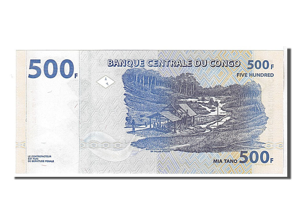 bancnota, 
  
  Republica Democrată Congo, 
  
  500 de franci