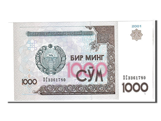 bancnota, 
  
  Uzbekistan, 
  
  1000 Suma