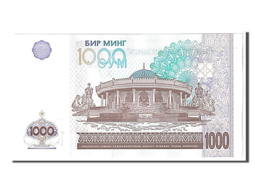 bancnota, 
  
  Uzbekistan, 
  
  1000 Suma