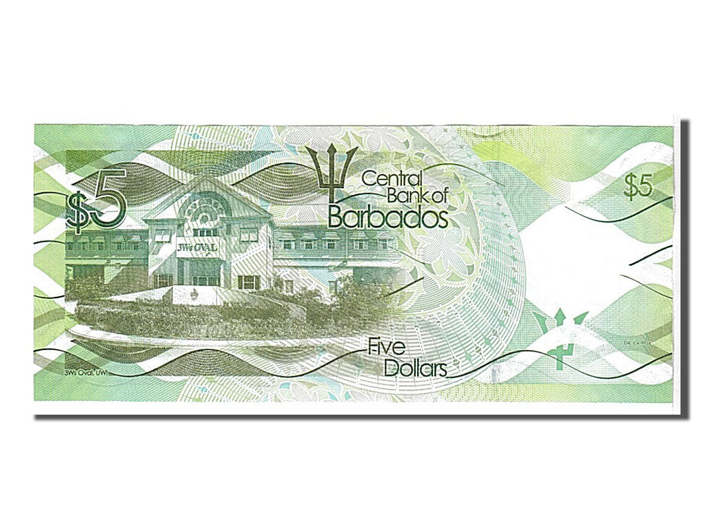 bancnota, 
  
  Barbados, 
  
  5 dolari