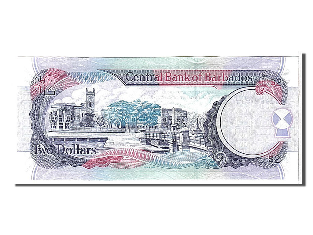 bancnota, 
  
  Barbados, 
  
  2 dolari