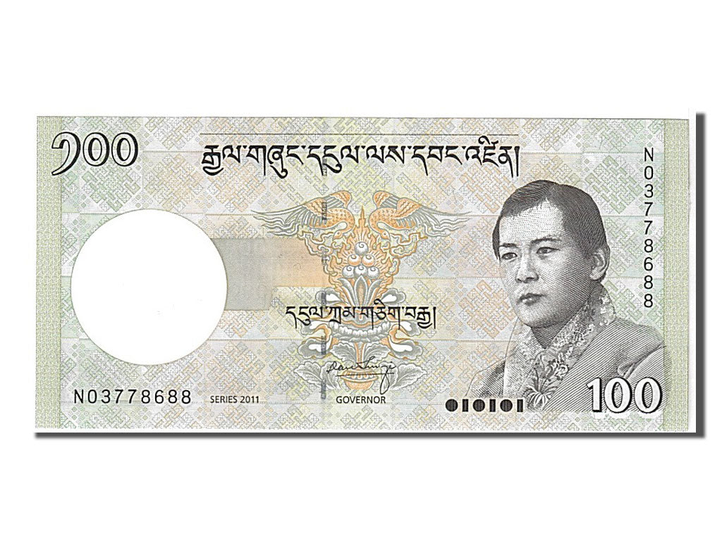 bancnota, 
  
  Bhutan, 
  
  100 Ngultrum