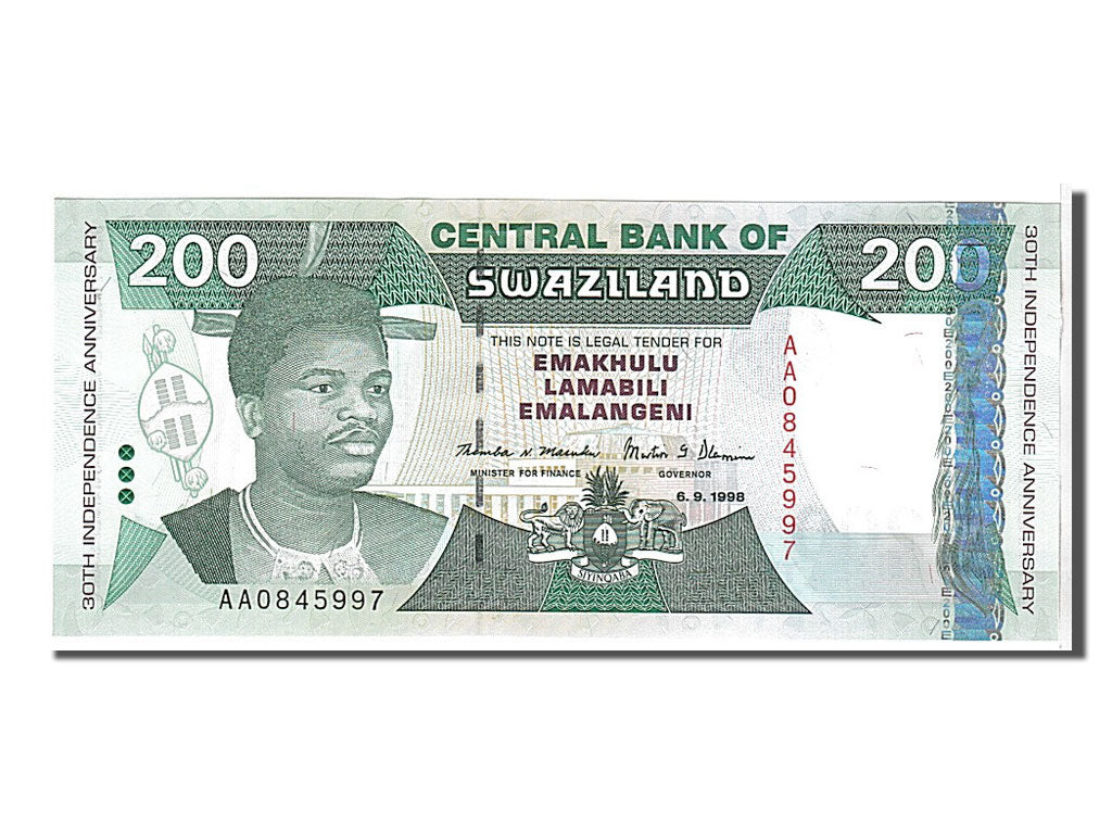 bancnota, 
  
  Swaziland, 
  
  200 Emalangeni