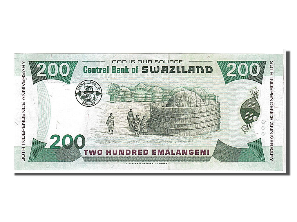 bancnota, 
  
  Swaziland, 
  
  200 Emalangeni