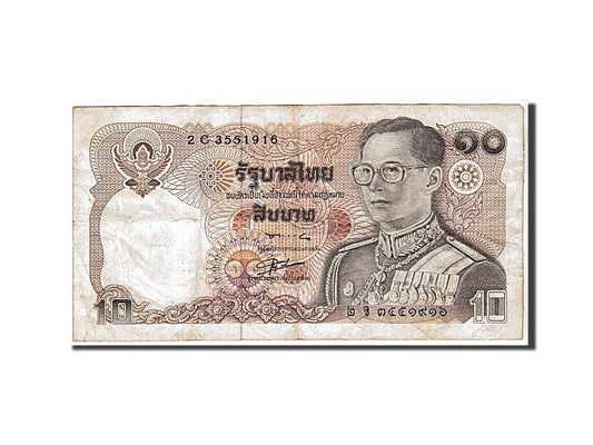 bancnota, 
  
  Tailanda, 
  
  10 Baht