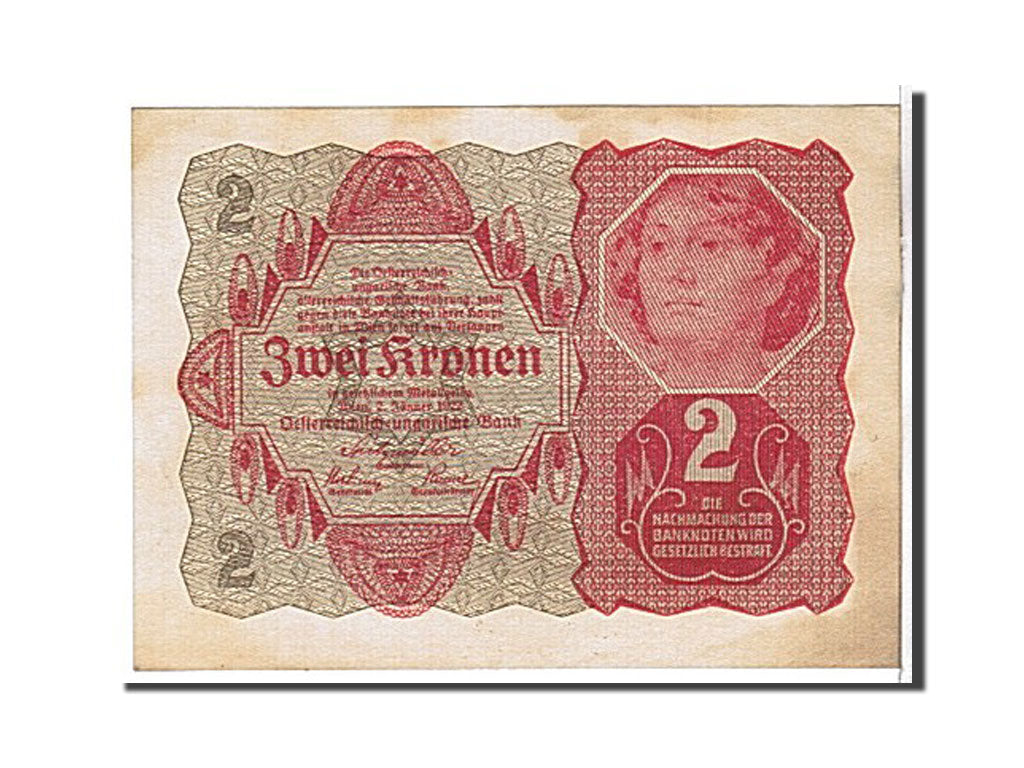 bancnota, 
  
  Austria, 
  
  2 Kronen