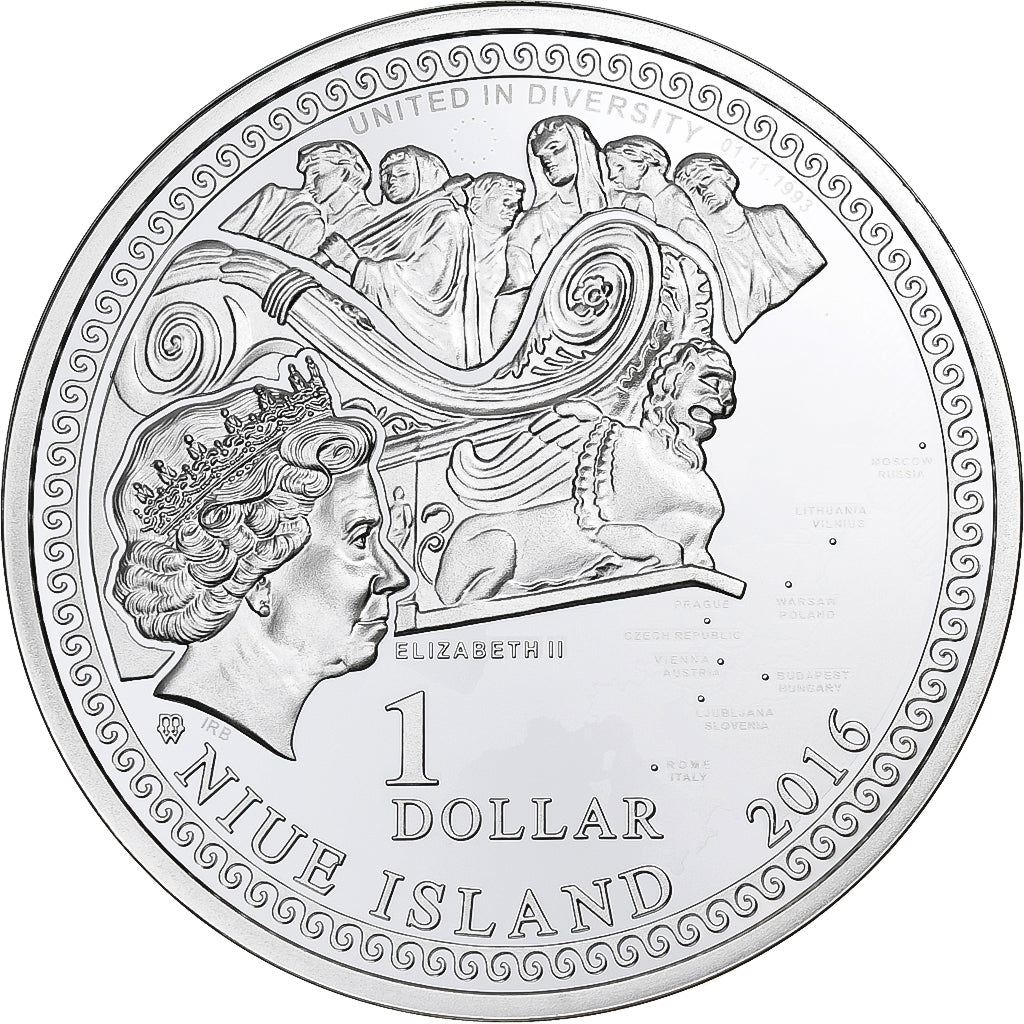 Niue, 
  
  Europa, 
  
  1 dolar