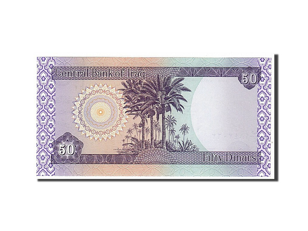 bancnota, 
  
  Irak, 
  
  50 de dinari