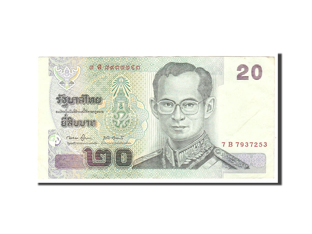 bancnota, 
  
  Tailanda, 
  
  20 Baht