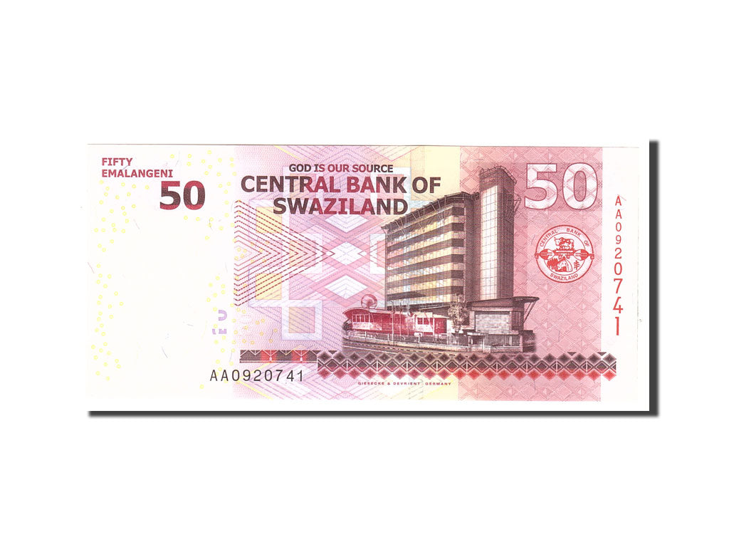 bancnota, 
  
  Swaziland, 
  
  50 Emalangeni