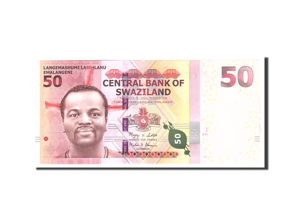 bancnota, 
  
  Swaziland, 
  
  50 Emalangeni