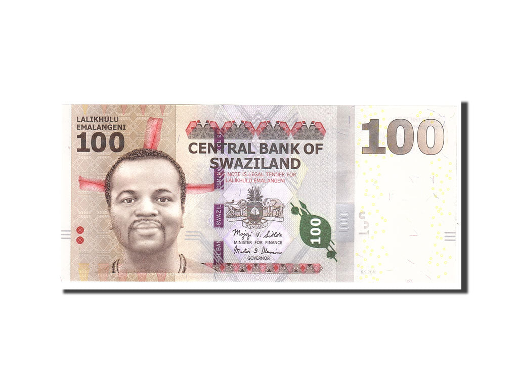 bancnota, 
  
  Swaziland, 
  
  100 Emalangeni