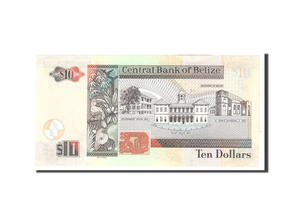 bancnota, 
  
  Belize, 
  
  10 dolari