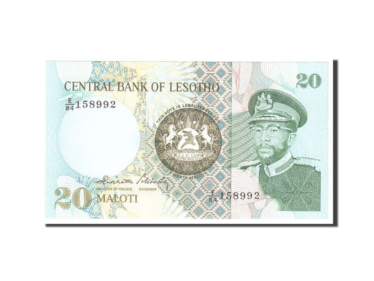 bancnota, 
  
  Lesotho, 
  
  20 Maloti