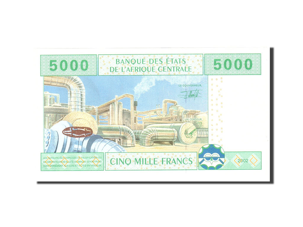 bancnota, 
  
  Statele Africii Centrale, 
  
  5000 de franci