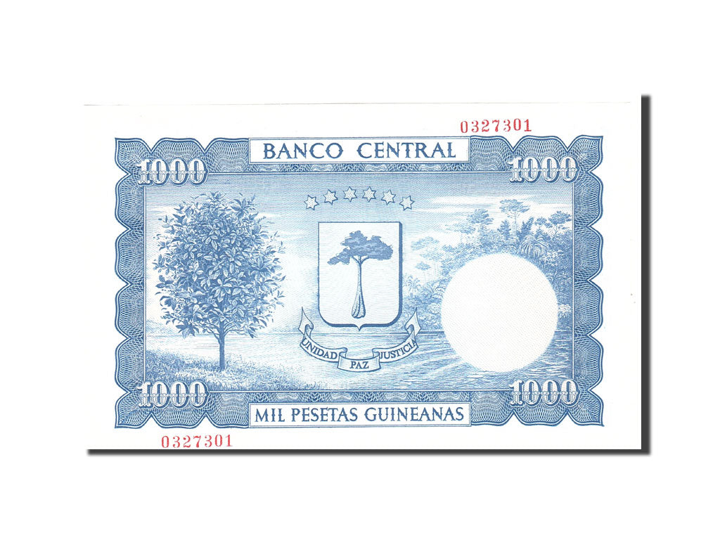 bancnota, 
  
  Guineea Ecuatorială, 
  
  1000 Pesetas Guineanas