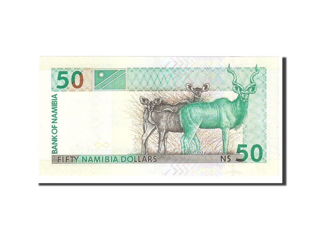 bancnota, 
  
  Namibia, 
  
  50 de dolari namibieni