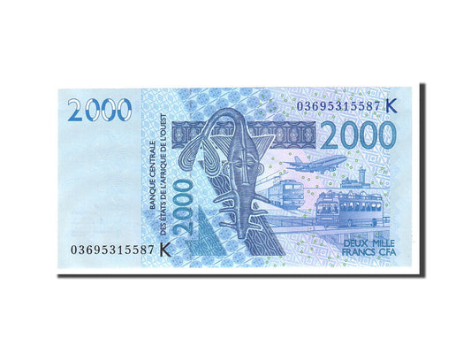 bancnota, 
  
  Statele Africii de Vest, 
  
  2000 de franci