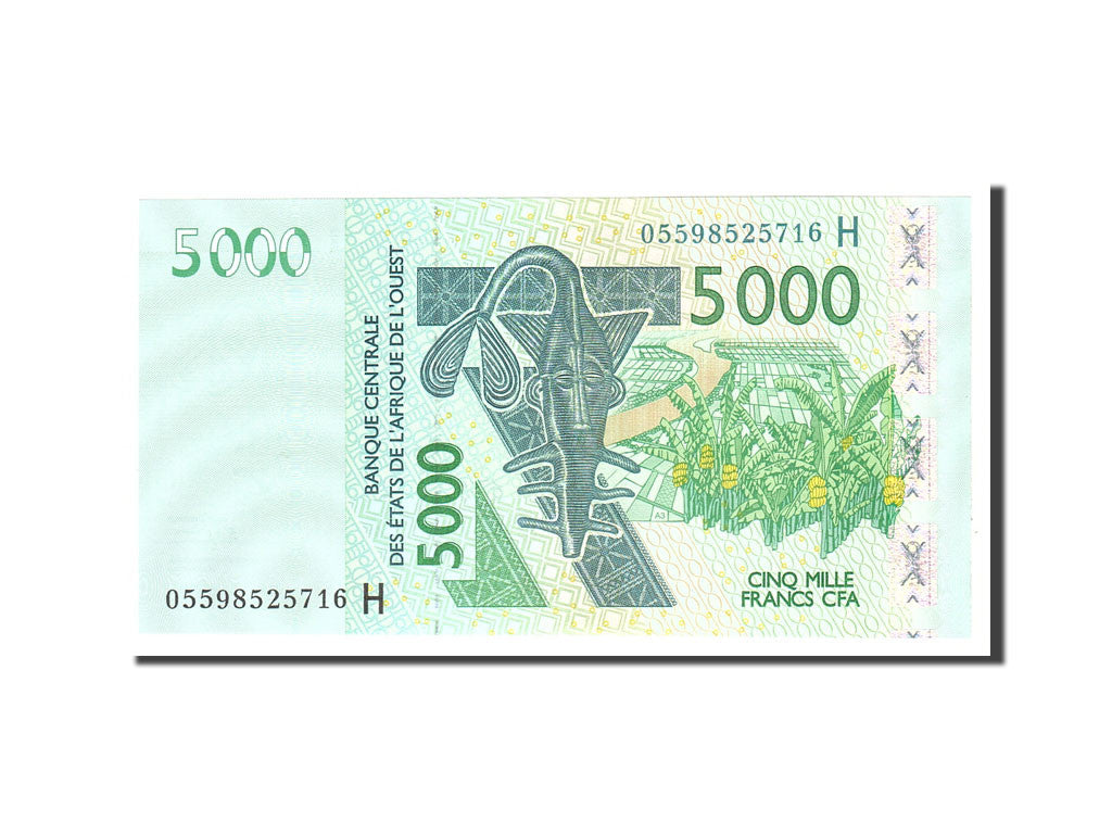 bancnota, 
  
  Statele Africii de Vest, 
  
  5000 de franci