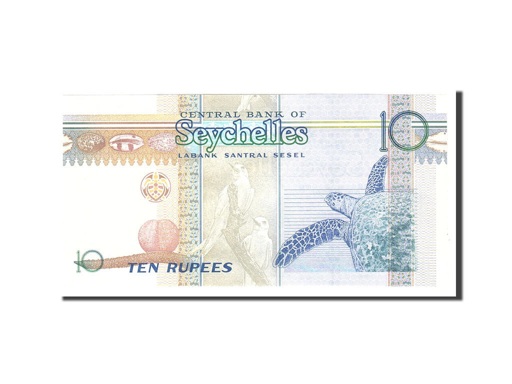 bancnota, 
  
  Seychelles, 
  
  10 rupii