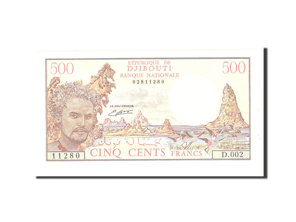 bancnota, 
  
  Djibouti, 
  
  500 de franci