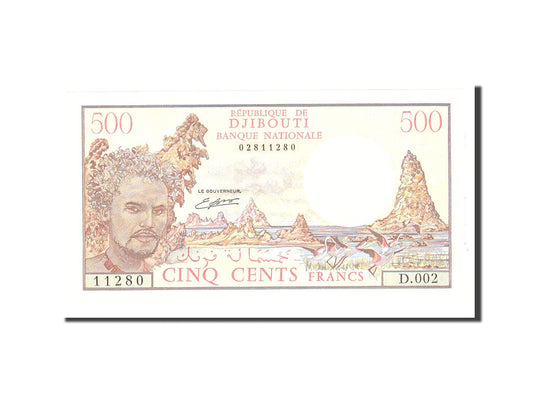 bancnota, 
  
  Djibouti, 
  
  500 de franci