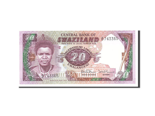 bancnota, 
  
  Swaziland, 
  
  20 Emalangeni