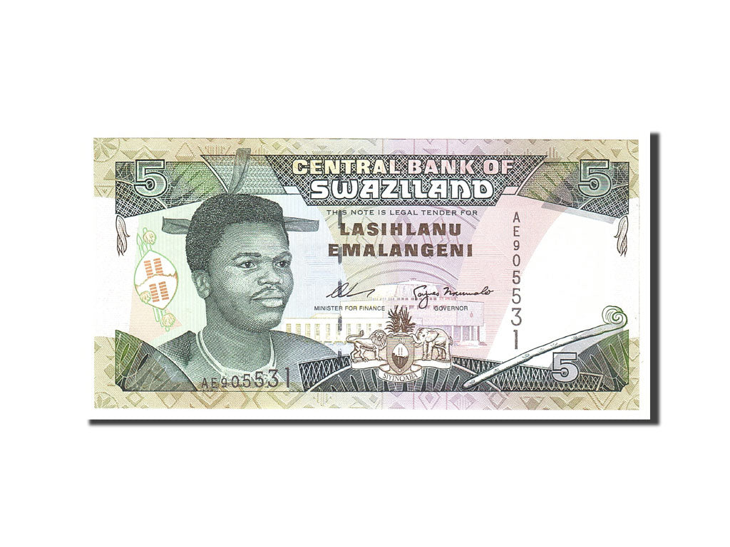 bancnota, 
  
  Swaziland, 
  
  5 Emalangeni