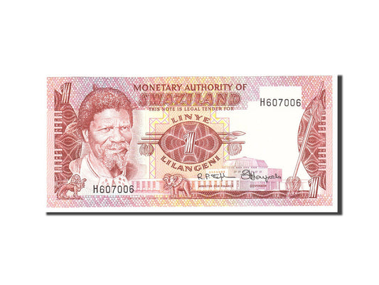 bancnota, 
  
  Swaziland, 
  
  1 Lilangeni