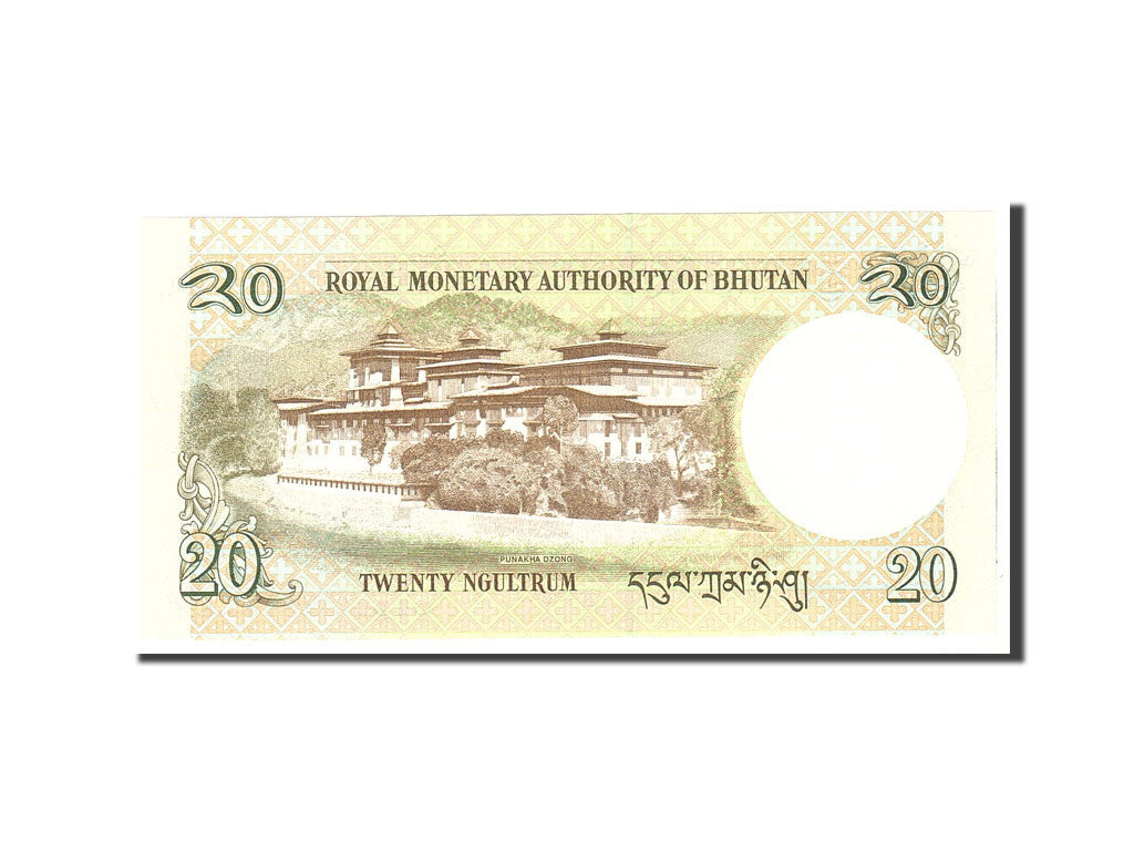 bancnota, 
  
  Bhutan, 
  
  20 Ngultrum