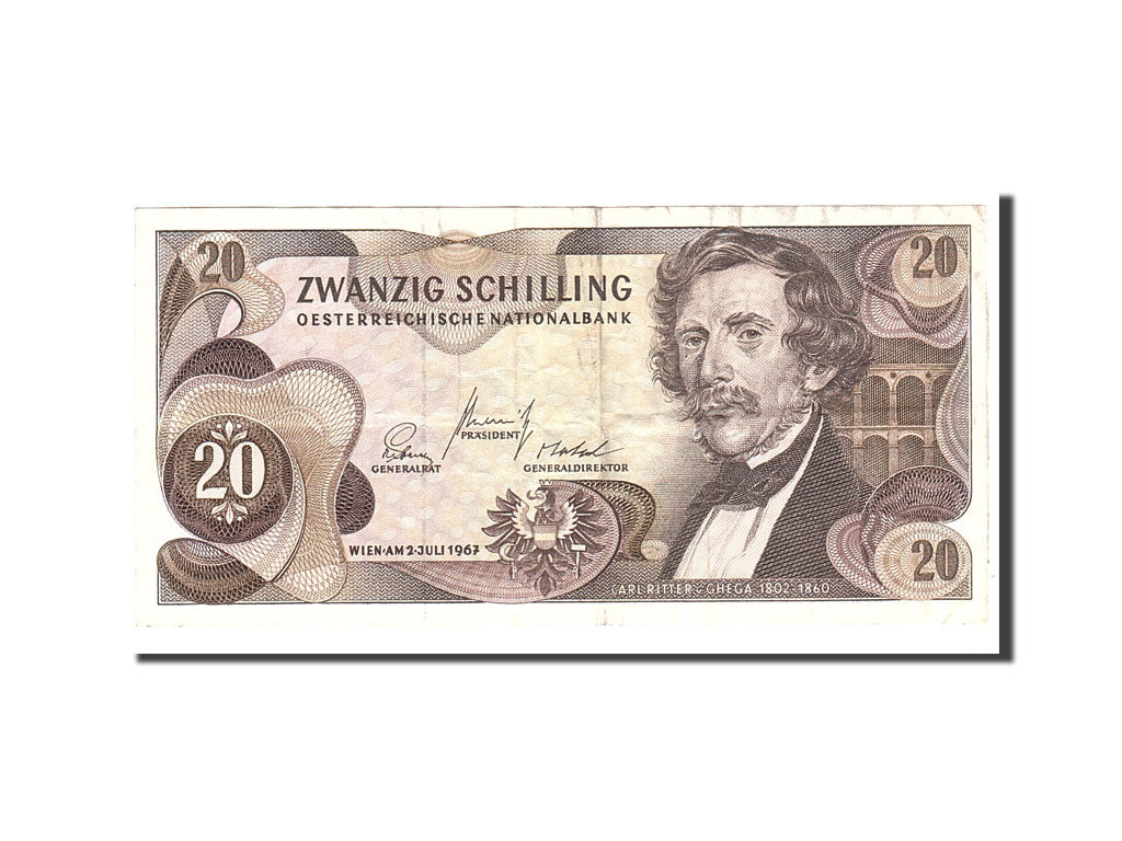 bancnota, 
  
  Austria, 
  
  20 Schilling